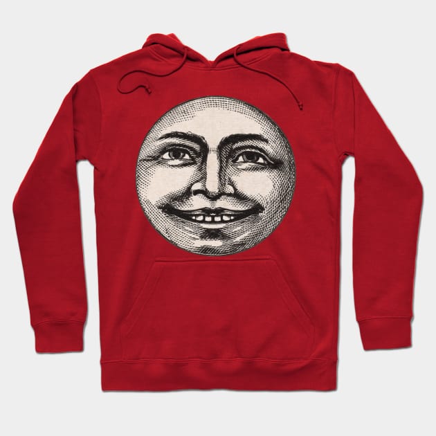 Man in the Moon Face Hoodie by RedThorThreads